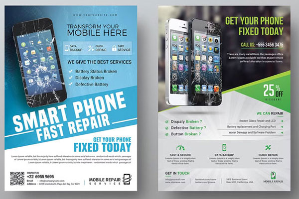 Cellular Repair Flyer Designs – Free & Premium PSD, Ai, Word, Doc, InDesign, Vector, EPS, PNG, TIFF Formats Download